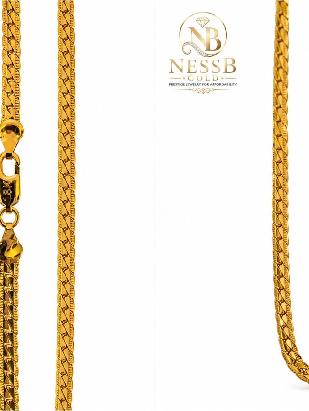 Men’s 18K Gold Chain Necklace - Cuban link
